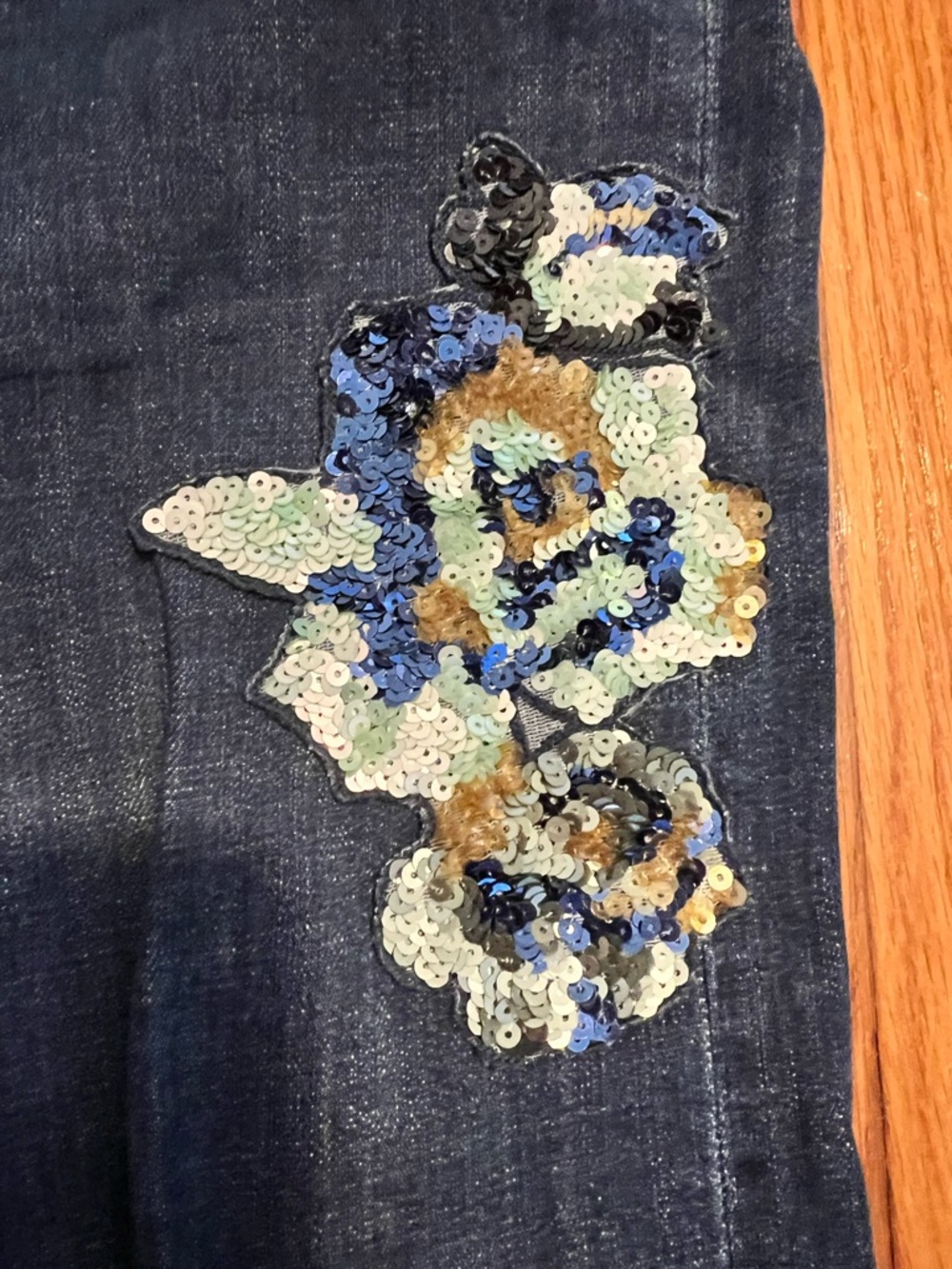 Anthropologie Pilcro and the Letterpress Slim Sequin Boyfriend Jeans Size 31 - Picture 8 of 12